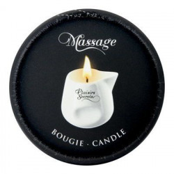 Масажна свічка Plaisirs Secrets Peach (80 мл) подарункова упаковка, керамічний посуд