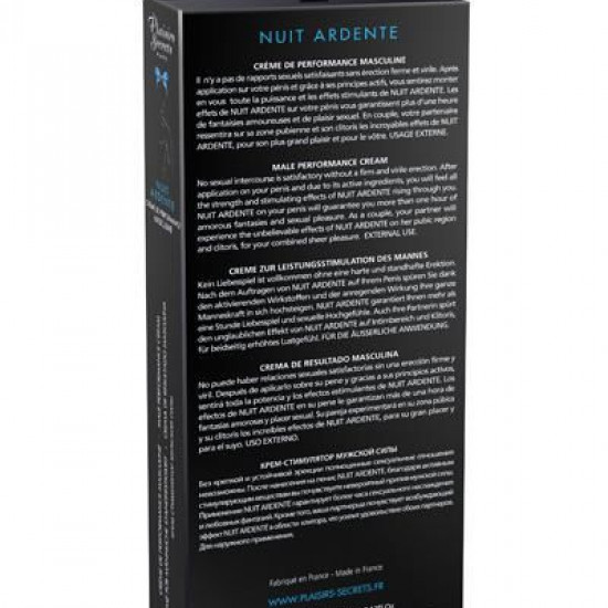 Возбуждающий крем для пениса Plaisirs Secrets Nuit Ardente (60 мл), можно для клитора