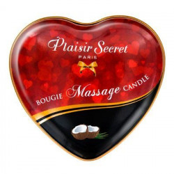 Масажна свічка серце Plaisirs Secrets Coconut (35 мл)