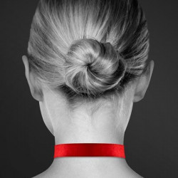 Чокер з замочком-сердечком Bijoux Pour Toi - HEART LOCK Red, екошкіра