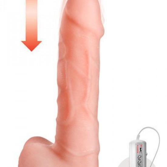 Фаллоимитатор-пульсатор с вибрацией Real Body - Magic Ram, диаметр 4см, движение вперед-назад