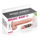 Фаллоимитатор-пульсатор с вибрацией Real Body - Magic Ram, диаметр 4см, движение вперед-назад