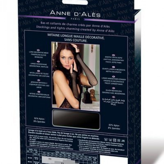 Митенки сетка Anne De Ales Black