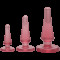 Набір анальних пробок Doc Johnson Crystal Jellies - Pink, макс. діаметр 2см - 3 см - 4 см
