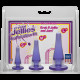 Набор анальных пробок Doc Johnson Crystal Jellies Anal - Purple, макс. диаметр 2см - 3см - 4см