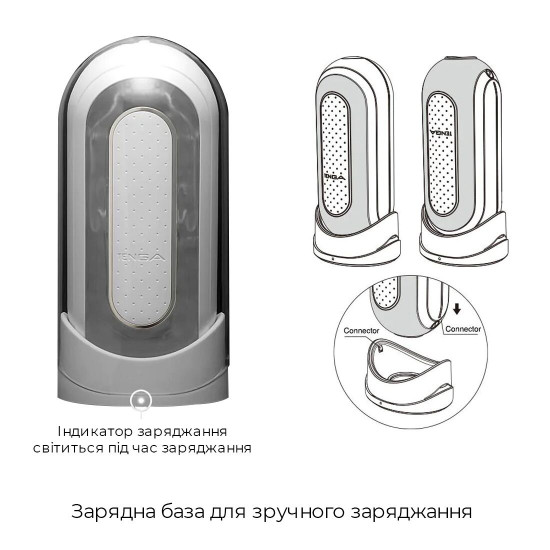 Вибромастурбатор Tenga Flip Zero Electronic Vibration White, изменяемая интенсивность, раскладной