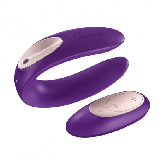 Вибратор для пар Satisfyer Double Plus Remote с пультом ДУ и двумя моторчиками
