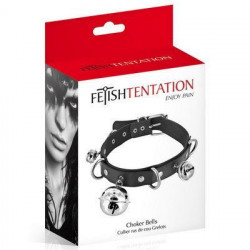 Нашийник c дзвіночками Fetish Tentation Choker Bells, екошкіра