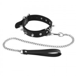 Нашийник з повідцем Fetish Tentation Spikes and Leash