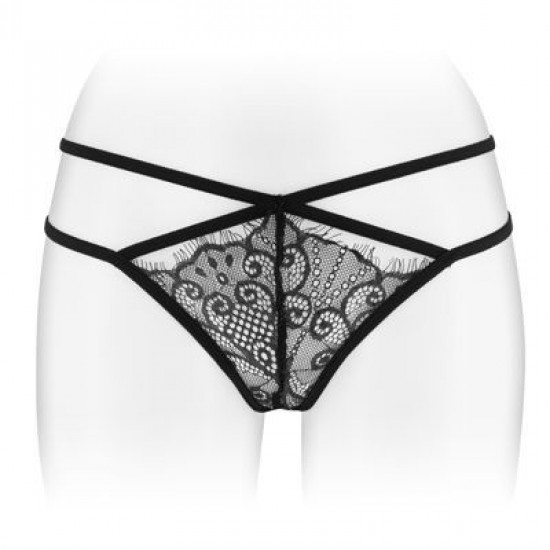 Трусики-стринги Fashion Secret MYLENE Black с двойной линией бедра