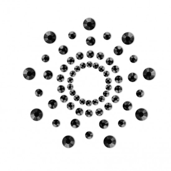 Пэстис из кристаллов Bijoux Indiscrets - Mimi Black, украшение на грудь