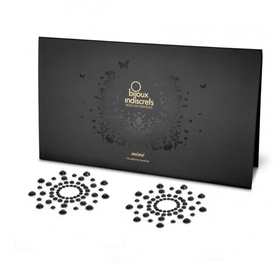 Пэстис из кристаллов Bijoux Indiscrets - Mimi Black, украшение на грудь