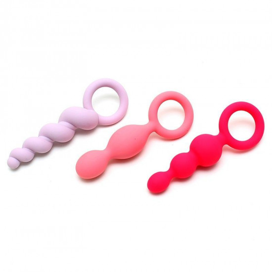 Набор анальных игрушек Satisfyer Plugs colored (set of 3) - Booty Call, макс. диаметр 3 см