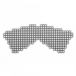 Маска на обличчя Bijoux Indiscrets - Erika Mask, вінілова, клейове кріплення, без зав'язок