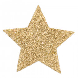 Пестіс - стикини Bijoux Indiscrets - Flash Star Gold, наклейки на соски