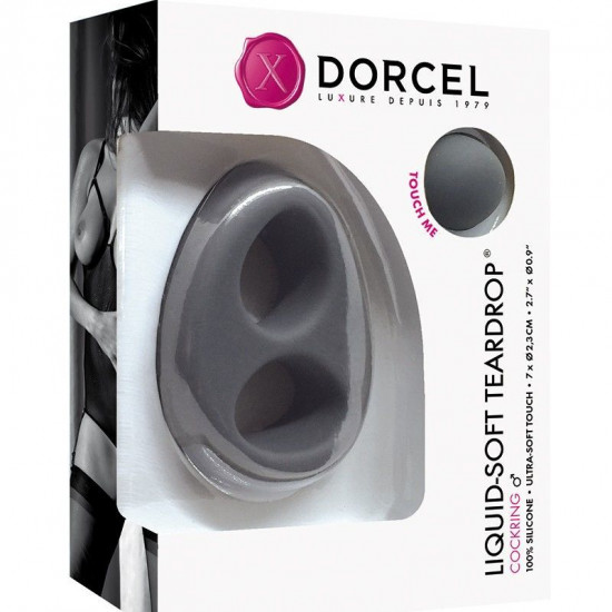 Эрекционное кольцо Dorcel Liquid-Soft Teardrop для члена и мошонки, soft-touch силикон