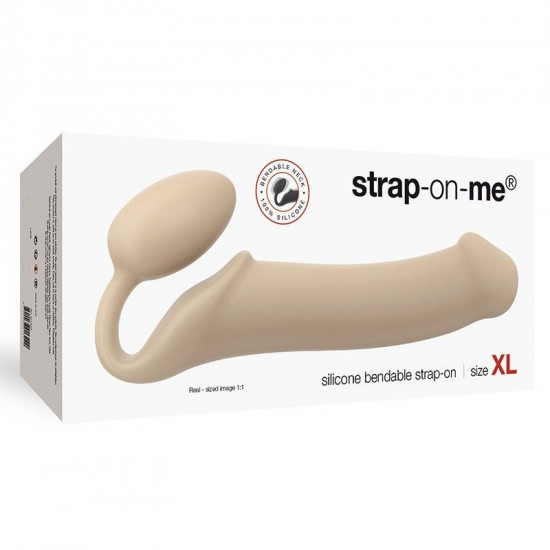 Безремневой страпон Strap-On-Me Flesh XL, полностью регулируемый, диаметр 4,5см