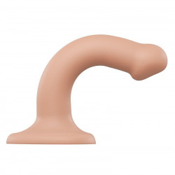Насадка для страпону Strap-On-Me Dual Density Dildo Flesh S, діаметр 2,7 см, двошарова, гнучкий