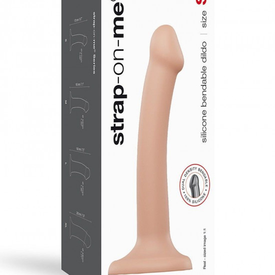 Насадка для страпона Strap-On-Me Dual Density Dildo Flesh S, диаметр 2,7см, двухслойная, гибкая