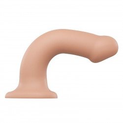 Насадка для страпону Strap-On-Me Dual Density Dildo Flesh L, діаметр 3,7 см, двошарова, гнучкий