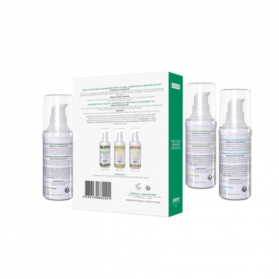 Набор разогревающих массажных масел EXSENS Lets Celebrate (3х30 мл): Пина Колада, Мохито и Маргарита