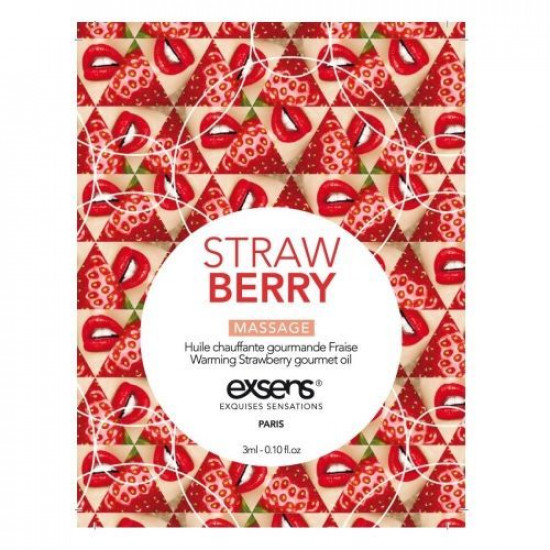 Пробник массажного масла EXSENS Strawberry 3мл
