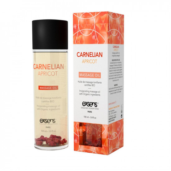 Массажное масло EXSENS Carnelian Apricot (бодрящее с сердоликом) 100мл, натуральное