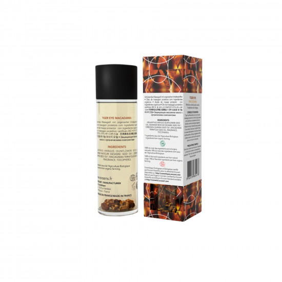 Массажное масло EXSENS Tiger Eye Macadamia (защита с тигровым глазом) 100мл, натуральное