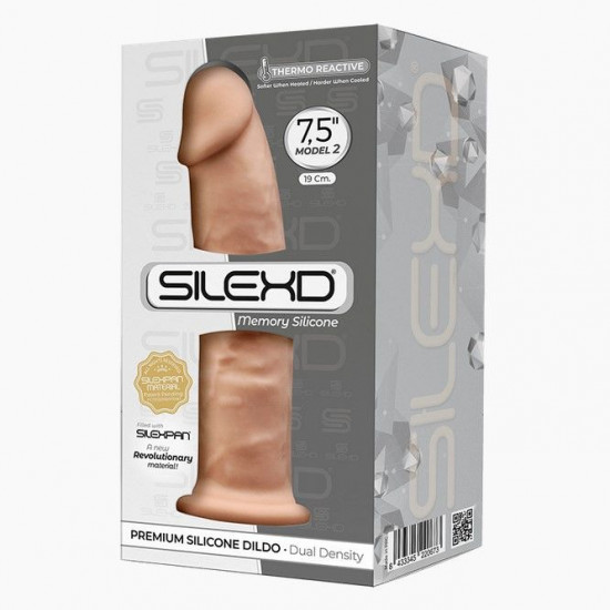 Фаллоимитатор SilexD Henry Flesh (MODEL 2 size 7.5in), двухслойный, силикон+Silexpan, диаметр 4,8см