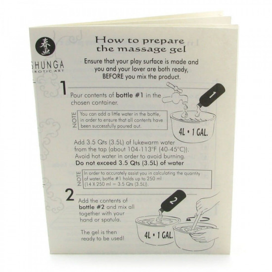 Гель для NURU-массажа Shunga Oriental Body-to-Body – Sparkling Strawberry Wine плюс простыня