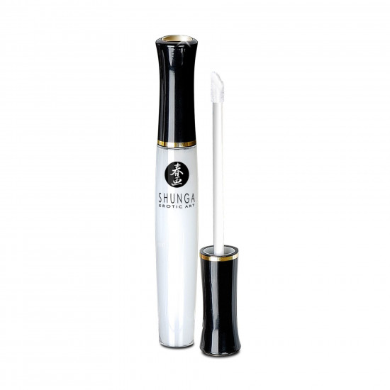 Стимулирующий блеск для губ Shunga LIPGLOSS - Sparkling Strawberry Wine (10 мл), эффект покалывания