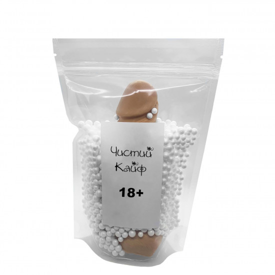 Крафтовое мыло-член с присоской Чистий Кайф Brown size M, натуральное