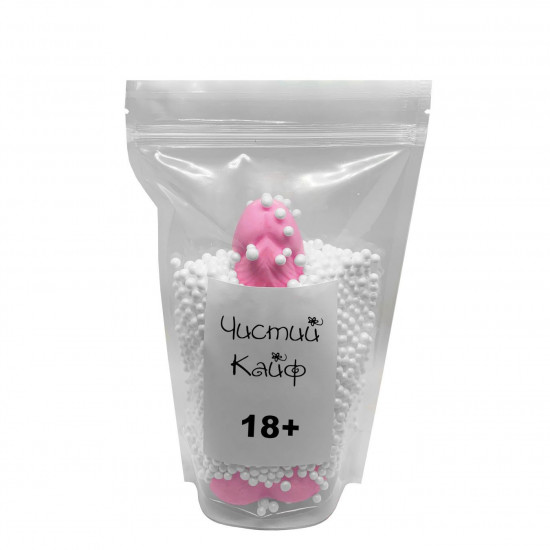 Крафтовое мыло-член с присоской Чистий Кайф Pink size L, натуральное