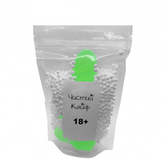 Крафтовое мыло-член с присоской Чистий Кайф Green size M, натуральное