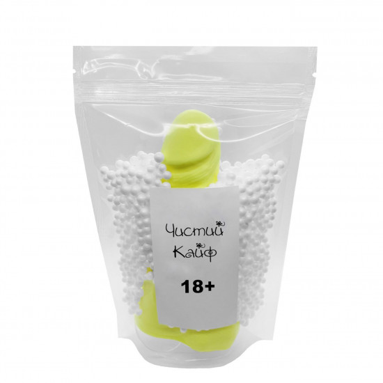 Крафтовое мыло-член с присоской Чистий Кайф Yellow size M, натуральное