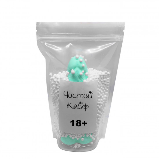 Крафтовое мыло-член с присоской Чистий Кайф Turquoise size L, натуральное