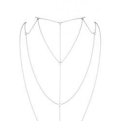 Ланцюжок для спини Bijoux Indiscrets Magnifique Back and Cleavage Chain - Silver, прикраса для тіла