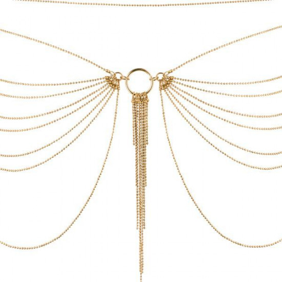 Цепочка на трусики или лиф Bijoux Indiscrets MAGNIFIQUE Waist Chain - Gold, украшение на тело