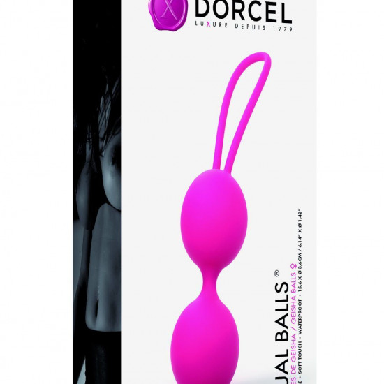 Вагинальные шарики Dorcel Dual Balls Magenta, диаметр 3,6см, вес 55гр