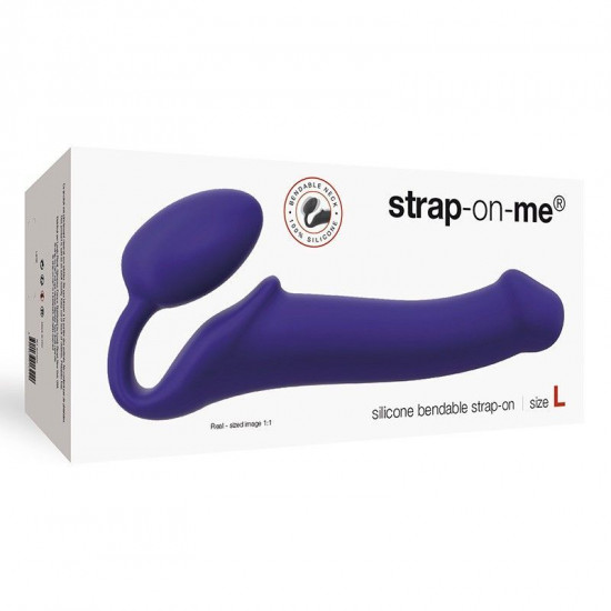 Безремневой страпон Strap-On-Me Violet L, полностью регулируемый, диаметр 3,7см