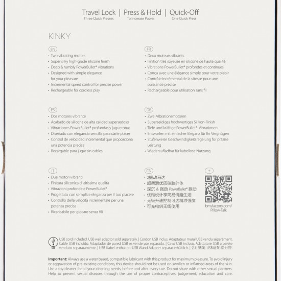 Роскошный вибратор-кролик Pillow Talk - Kinky Pink с кристаллом Сваровски, мощный