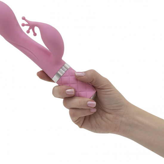 Роскошный вибратор-кролик Pillow Talk - Kinky Pink с кристаллом Сваровски, мощный