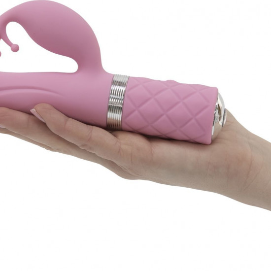 Роскошный вибратор-кролик Pillow Talk - Kinky Pink с кристаллом Сваровски, мощный