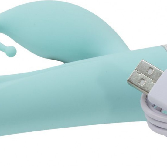 Роскошный вибратор-кролик Pillow Talk - Kinky Teal с кристаллом Сваровски, мощный