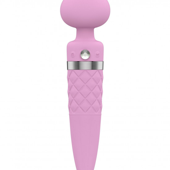 Вибромассажер 2в1 PILLOW TALK - Sultry Pink, классический массажер и вибратор с ротацией, подогрев