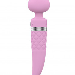 Вібромасажер 2в1 PILLOW TALK - Sultry Pink, класичний масажер і вібратор з ротацією, підігрів
