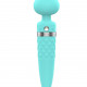 Вибромассажер 2в1 PILLOW TALK - Sultry Teal, классический массажер и вибратор с ротацией, подогрев