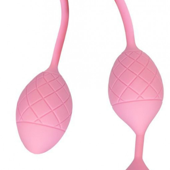 Роскошные вагинальные шарики PILLOW TALK - Frisky Pink с кристаллом, диаметр 3,2см, вес 49-75гр