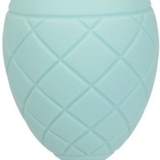 Роскошные вагинальные шарики PILLOW TALK - Frisky Teal с кристаллом, диаметр 3,2см, вес 49-75гр