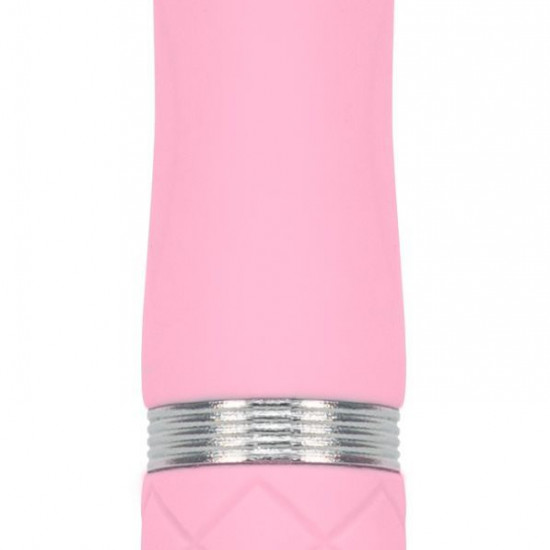 Роскошный вибратор PILLOW TALK - Flirty Pink с кристаллом Swarovski, гибкая головка